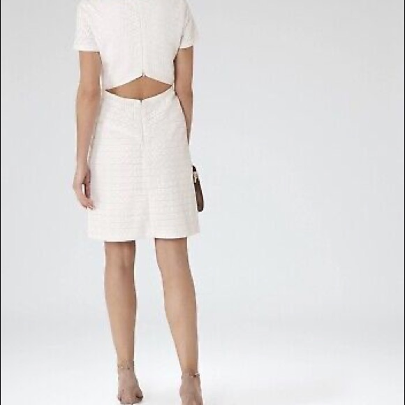 REISS magnolia white eyelet dress open back - Picture 11 of 11